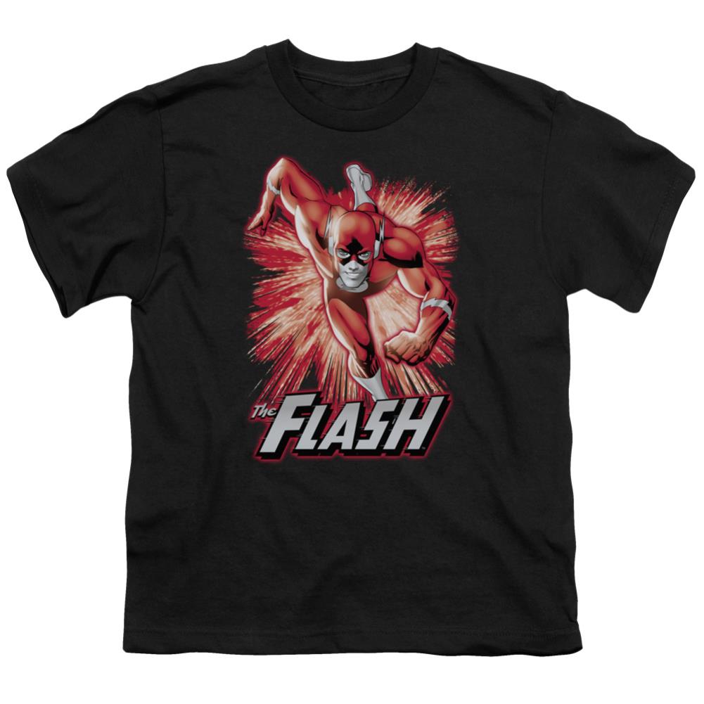 Justice League Of America Flash Red And Gray Youth 18/1 100% Cotton Short-Sleeve T-Shirt