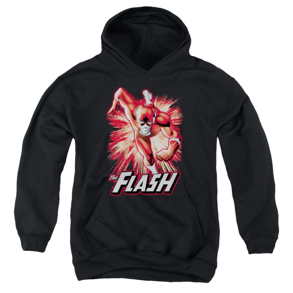 Justice League Of America Flash Red And Gray Youth Cotton Poly Pull-Over Hoodie