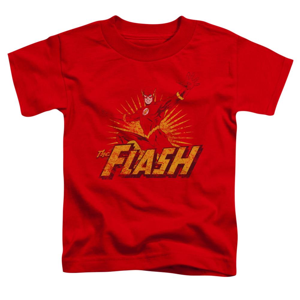 Justice League Of America Flash Rough DistreShort-Sleeve T-Shirtoddler 18/1 Cotton Short-Sleeve T-Shirt
