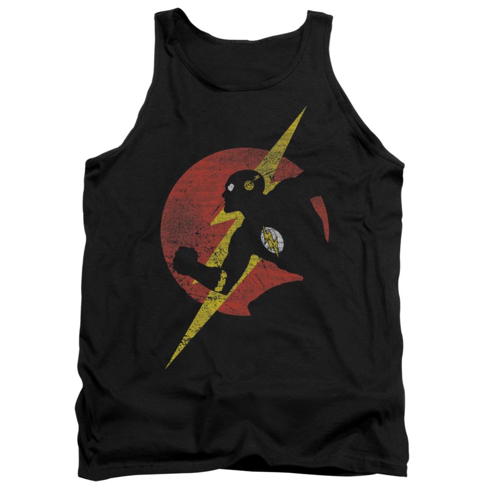 Justice League Of America Flash Symbol Knockout Men's 18/1 Cotton Tank Top