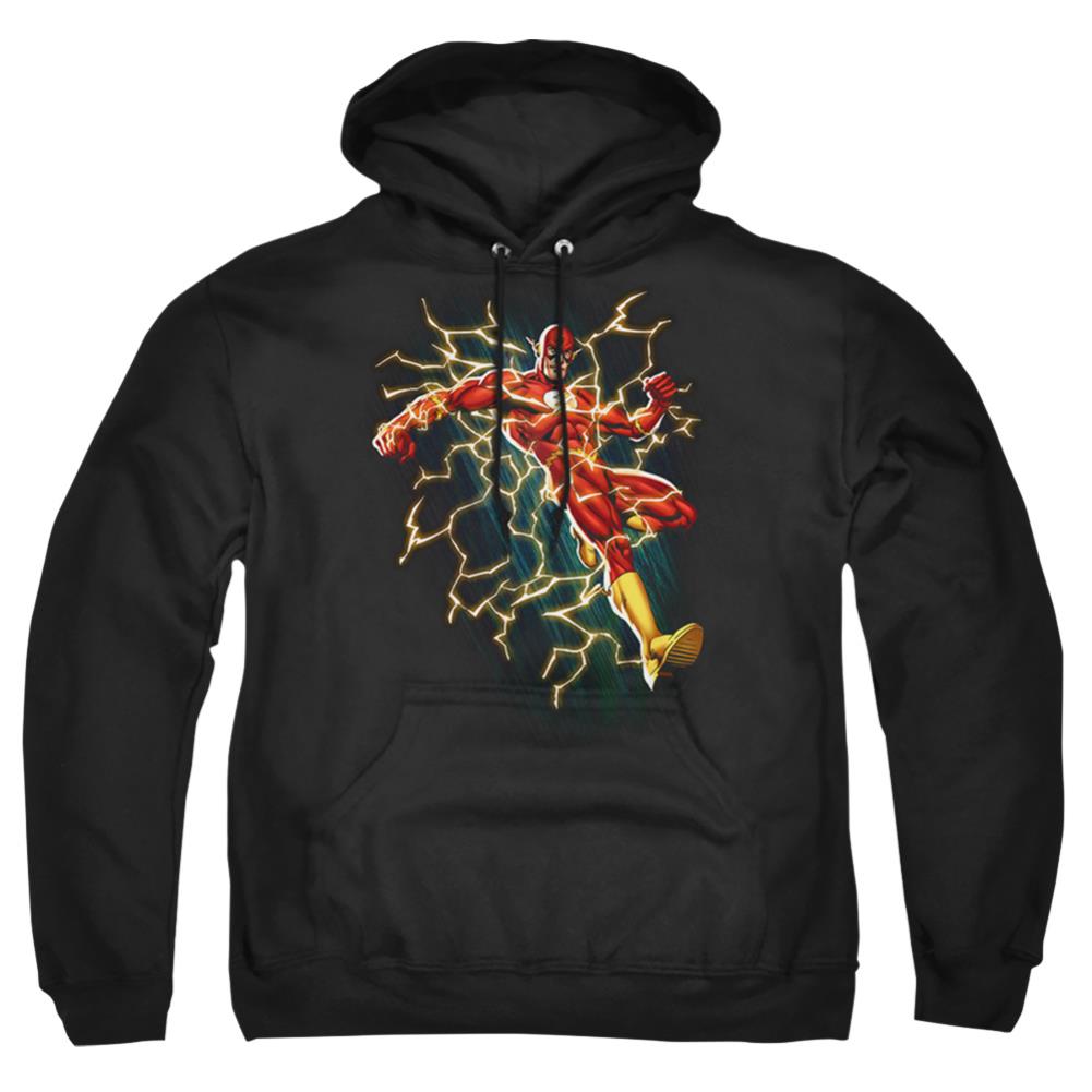 Justice League Of America Flash Symbol Knockout Men's Pull-Over 75 25 Poly Hoodie