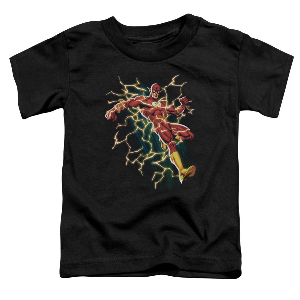 Justice League Of America Flash Symbol Knockout Toddler 18/1 Cotton Short-Sleeve T-Shirt