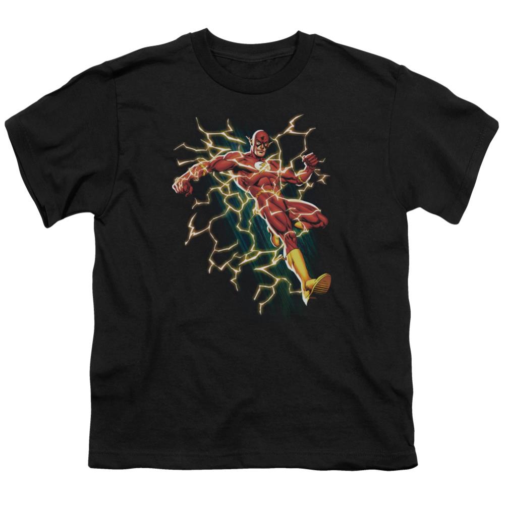 Justice League Of America Flash Symbol Knockout Youth 18/1 100% Cotton Short-Sleeve T-Shirt