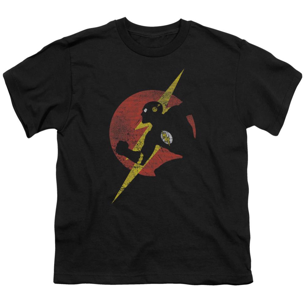 Justice League Of America Flash Symbol Knockout Youth 18/1 100% Cotton Short-Sleeve T-Shirt
