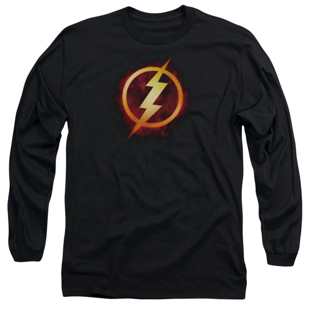 Justice League Of America Flash Title Men's 18/1 Cotton Long-Sleeve T-Shirt