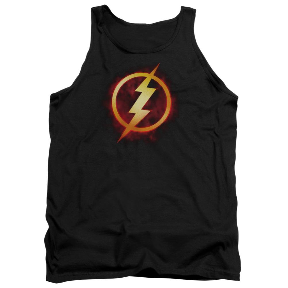 Justice League Of America Flash Title Men's 18/1 Cotton Tank Top