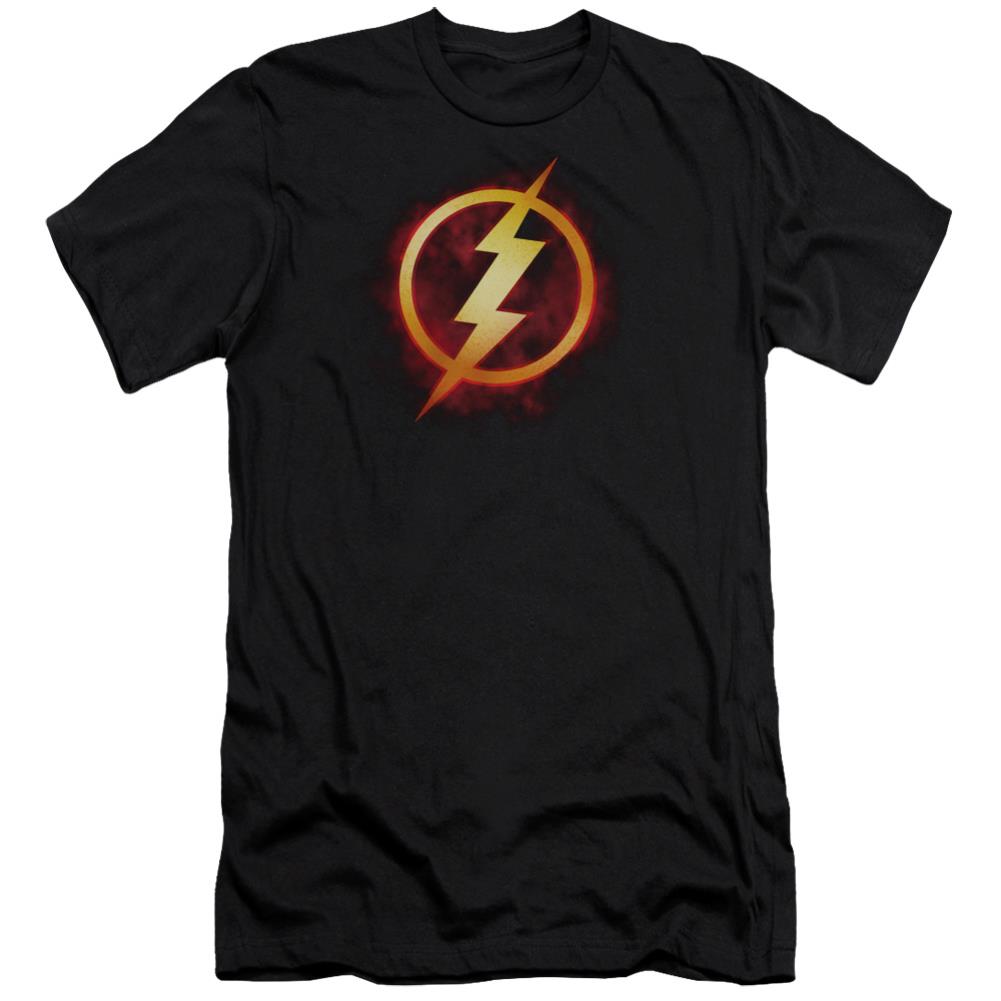 Justice League Of America Flash Title Men's Ultra-Soft 30/1 Cotton Slim Short-Sleeve T-Shirt