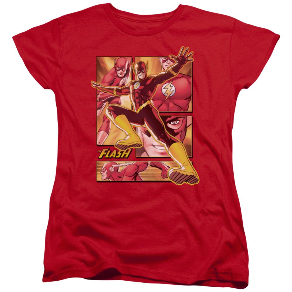 Justice League Of America Flash Women's 18/1 Cotton Short-Sleeve T-Shirt