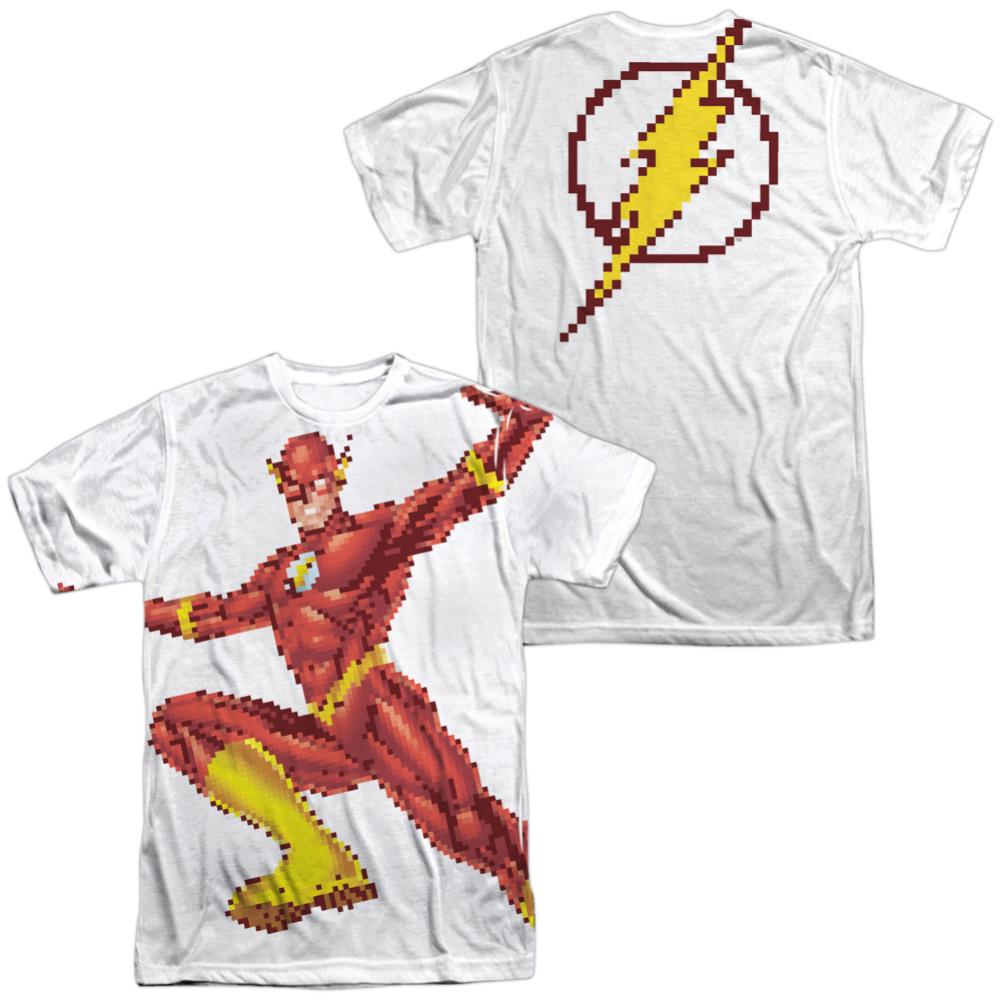 Justice League Of America Flashbit (Front/Back Print) Men's Regular Fit Polyester Short-Sleeve T-Shirt