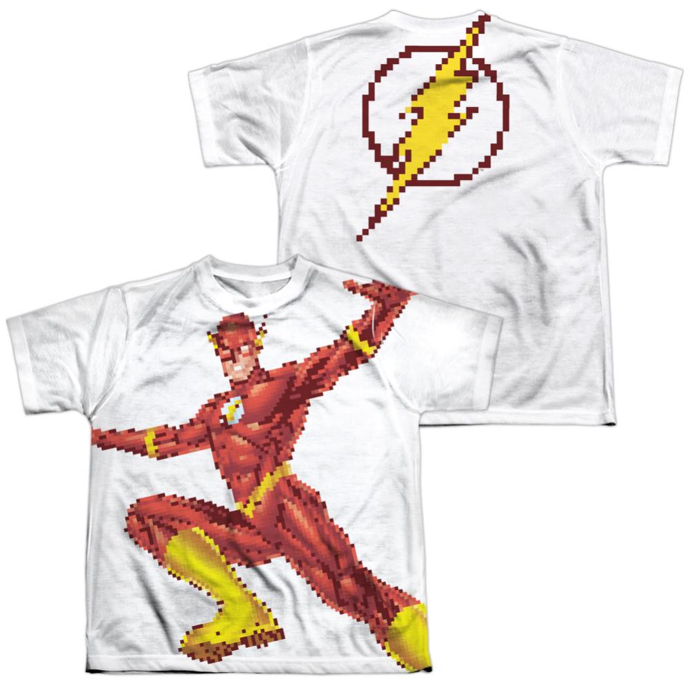 Justice League Of America Flashbit (Front/Back Print) Youth Regular Fit Poly Short-Sleeve T-Shirt
