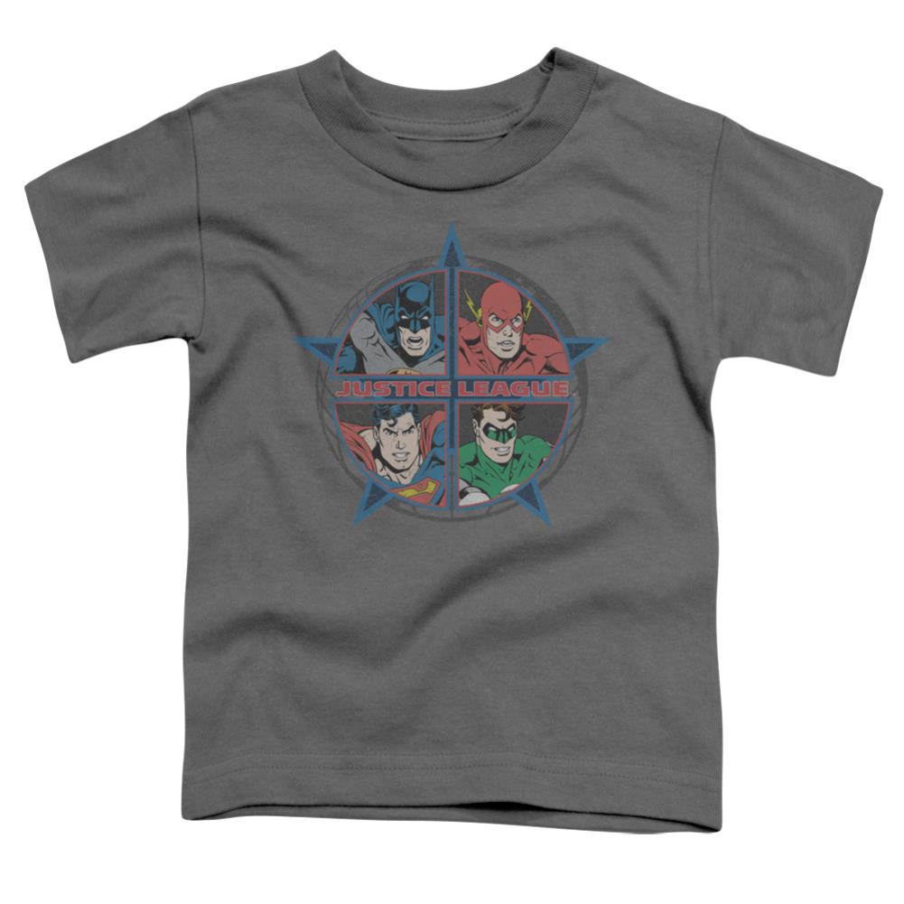 Justice League Of America Four Heroes Toddler 18/1 Cotton Short-Sleeve T-Shirt