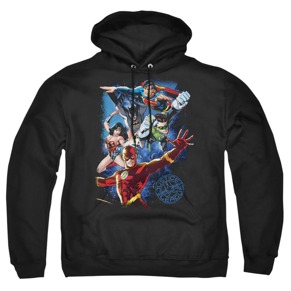 Justice League Of America Galactic Attack Color Men's Pull-Over 75 25 Poly Hoodie