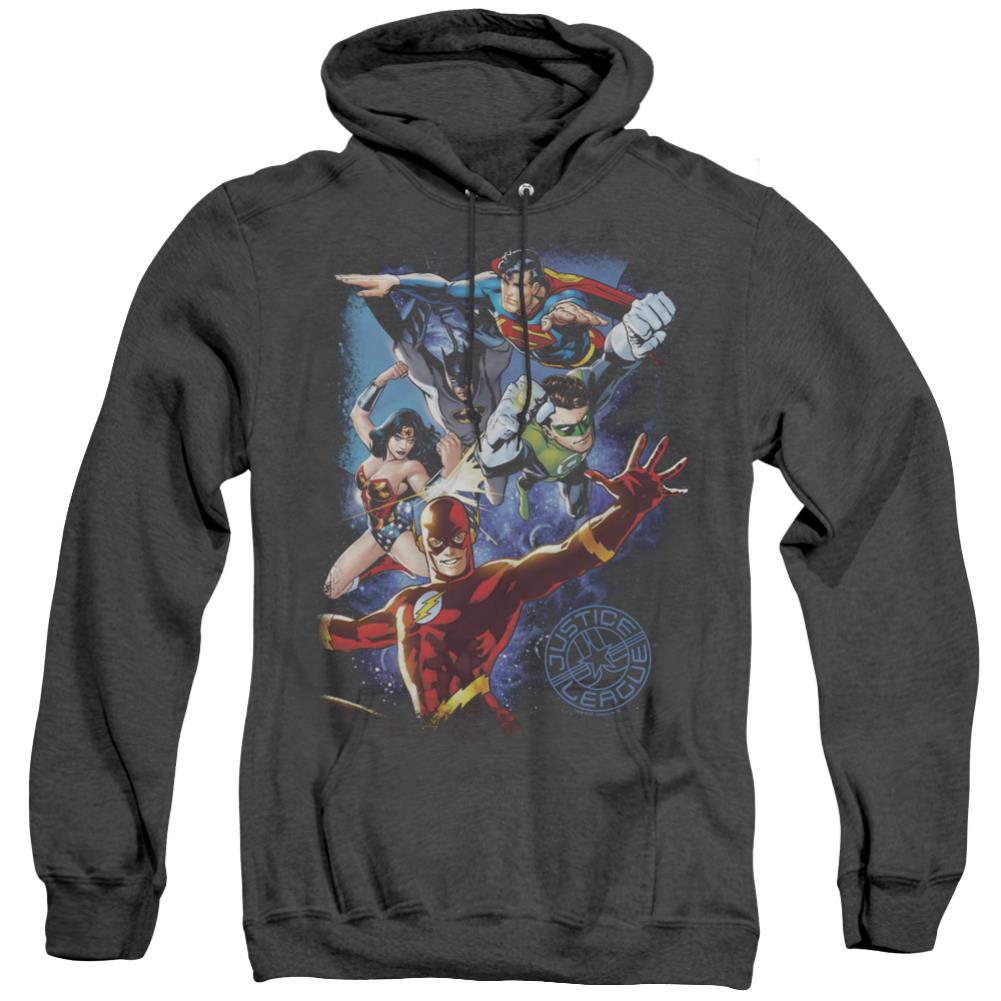 Justice League Of America Galactic Attack Color Men's Pull-Over Hoodie