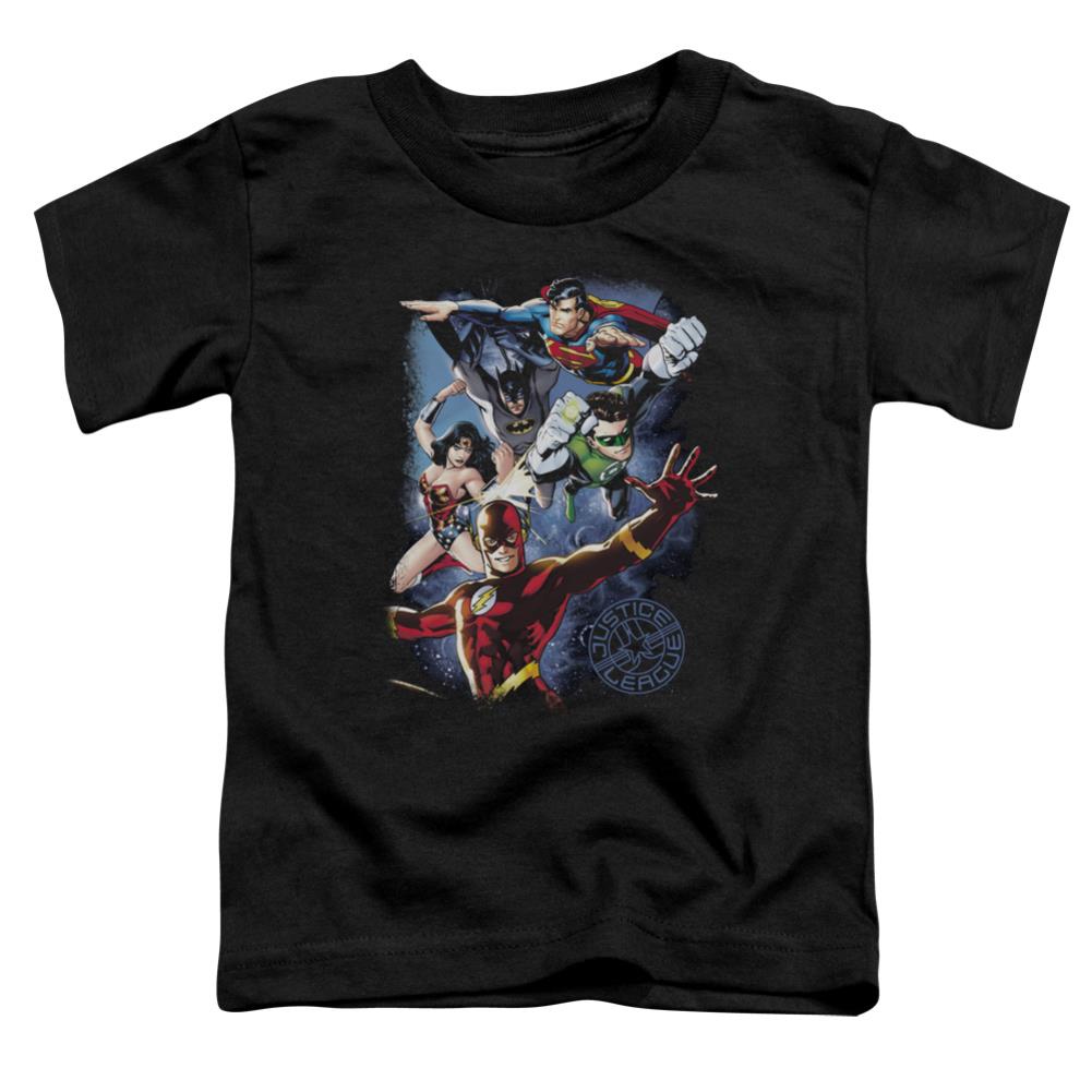 Justice League Of America Galactic Attack Color Toddler 18/1 Cotton Short-Sleeve T-Shirt