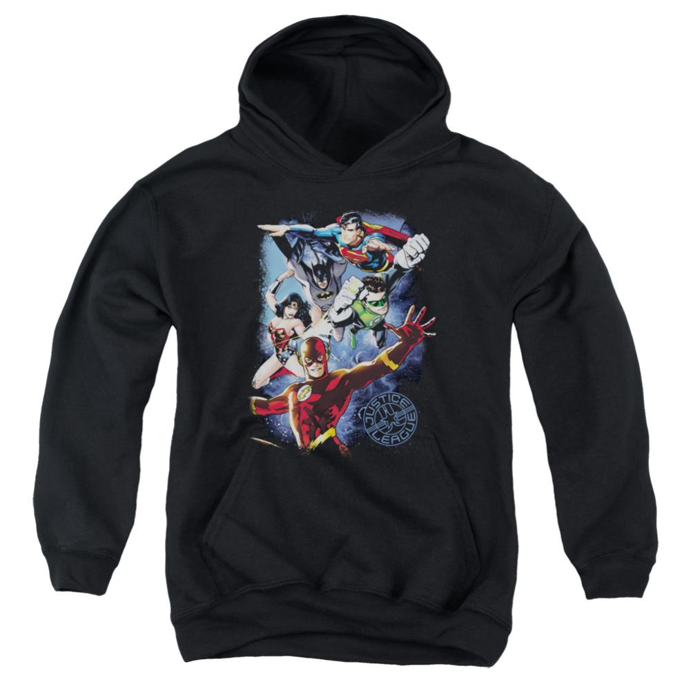 Justice League Of America Galactic Attack Color Youth Cotton Poly Pull-Over Hoodie