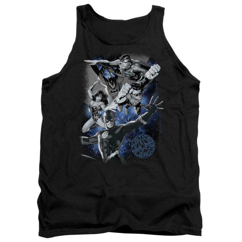 Justice League Of America Galactic Attack Nebula Men's 18/1 Cotton Tank Top