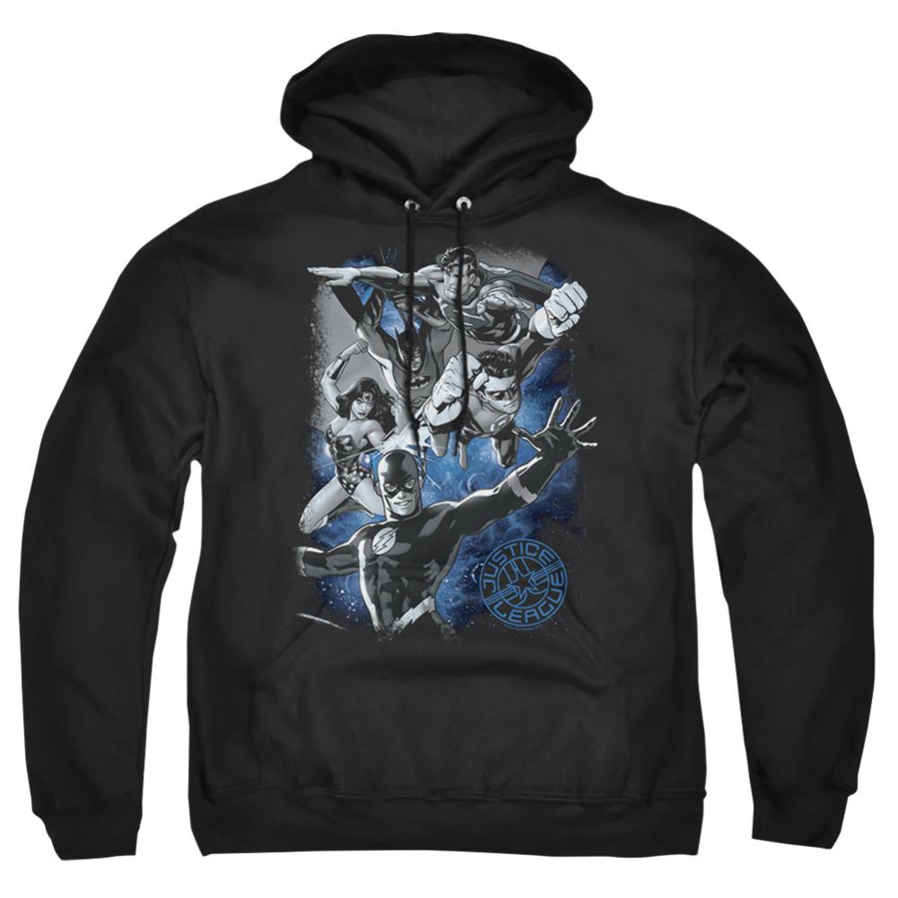 Justice League Of America Galactic Attack Nebula Men's Pull-Over 75 25 Poly Hoodie