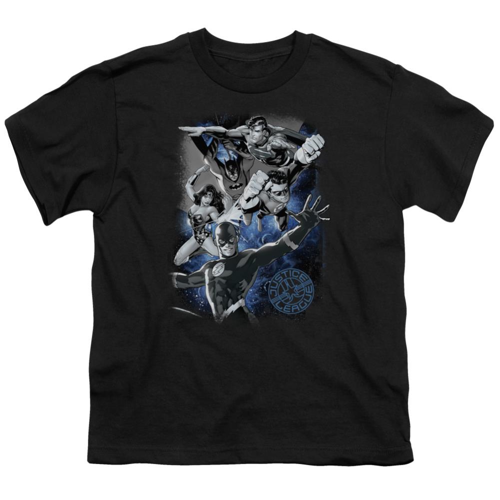 Justice League Of America Galactic Attack Nebula Youth 18/1 100% Cotton Short-Sleeve T-Shirt