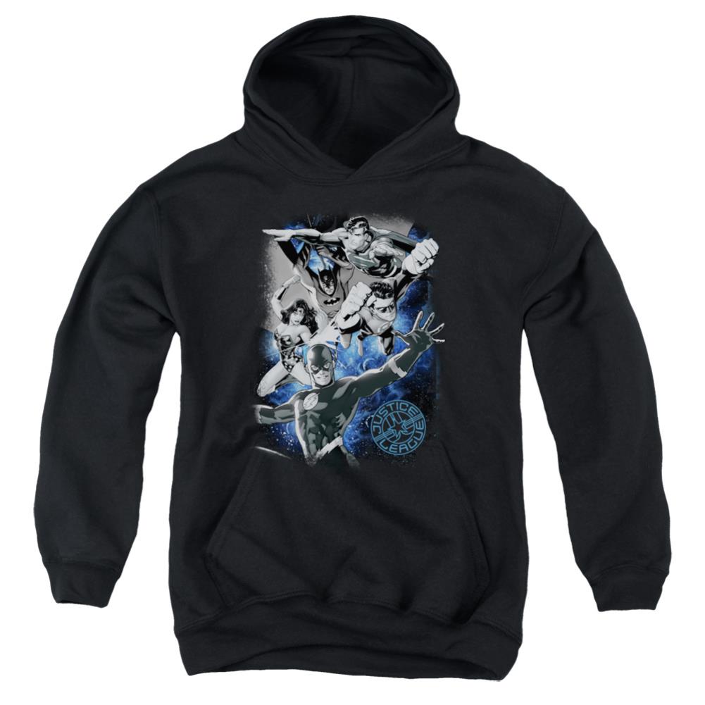 Justice League Of America Galactic Attack Nebula Youth Cotton Poly Pull-Over Hoodie