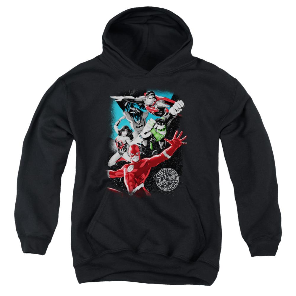 Justice League Of America Galactic Attack Youth Cotton Poly Pull-Over Hoodie