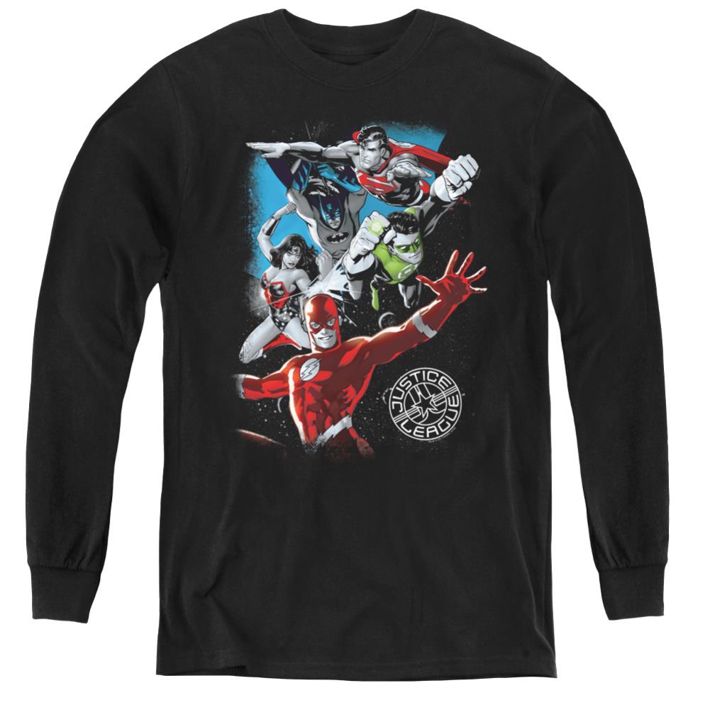 Justice League Of America Galactic Attack Youth Long-Sleeve T-Shirt