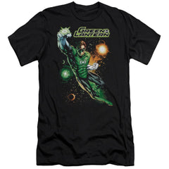 Justice League Of America Galactic Guardian Men's Ultra-Soft 30/1 Cotton Slim Short-Sleeve T-Shirt