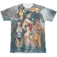 Justice League Of America Gals Night Out Men's Regular Fit Poly Cotton Short-Sleeve T-Shirt