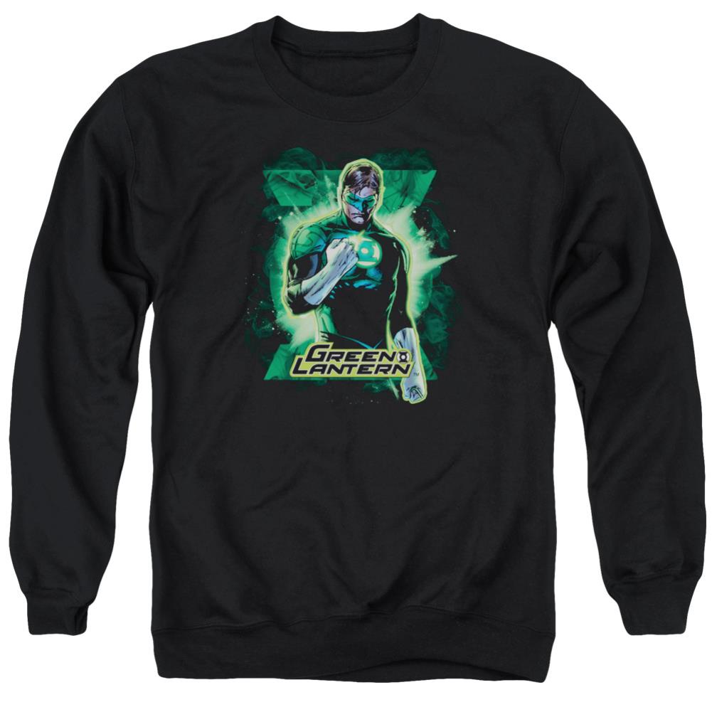 Justice League Of America GL Brooding Men's Crewneck 50 50 Poly Long-Sleeve T-Shirt