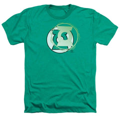 Justice League Of America GL Energy Logo Men's 30/1 Heather 60 40 Poly Short-Sleeve T-Shirt