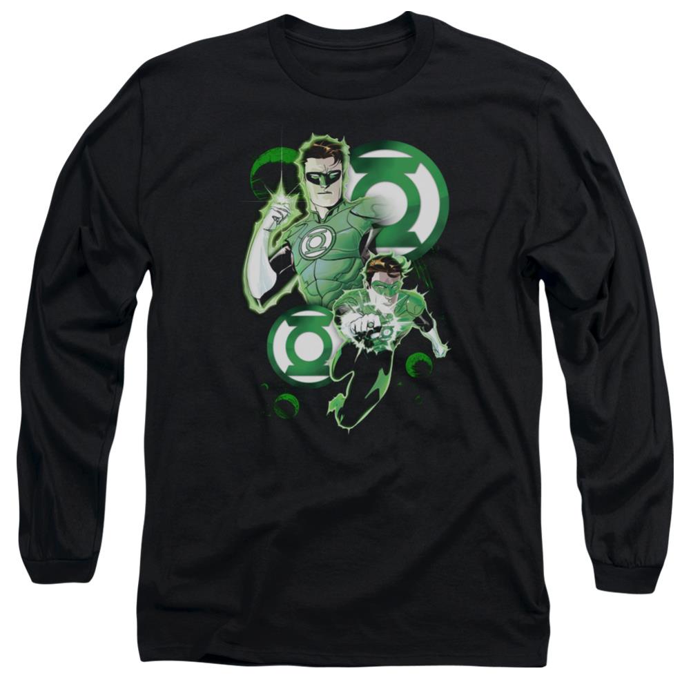 Justice League Of America GL In Action Men's 18/1 Cotton Long-Sleeve T-Shirt