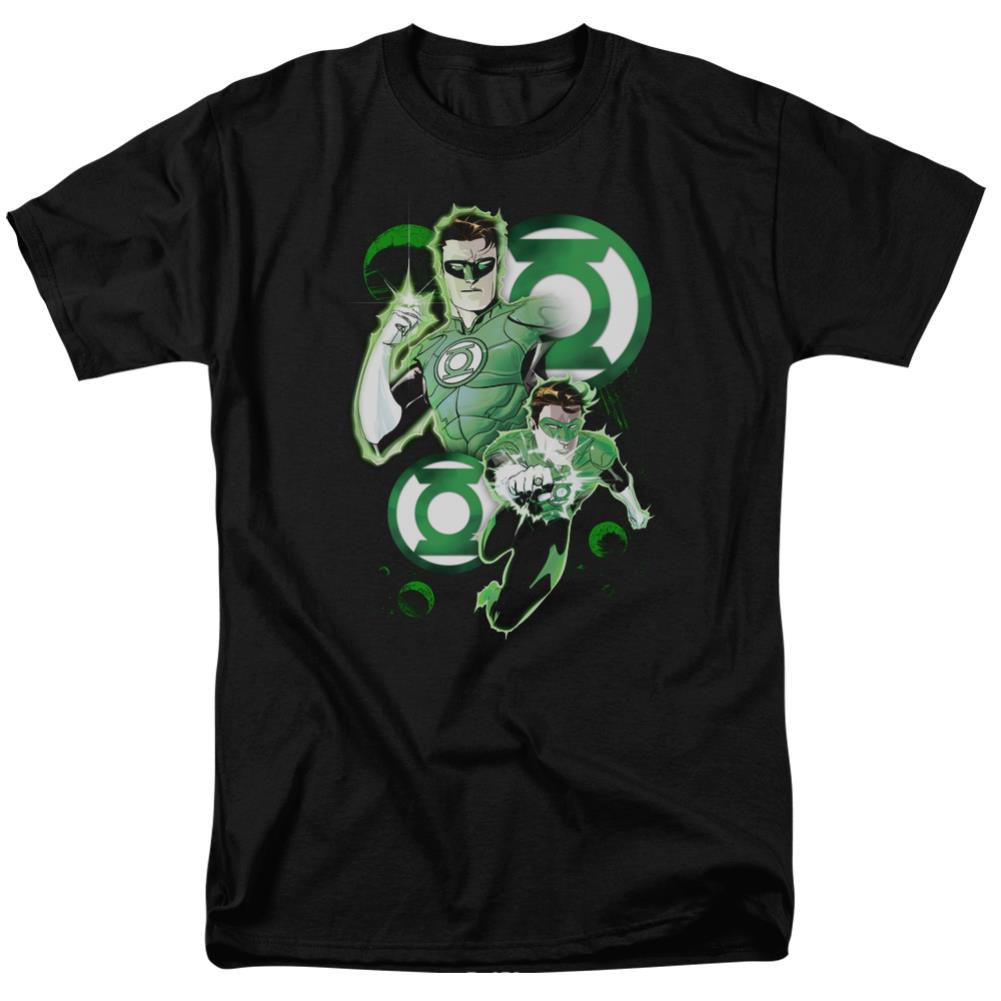 Justice League Of America GL In Action Men's 18/1 Cotton Short-Sleeve T-Shirt