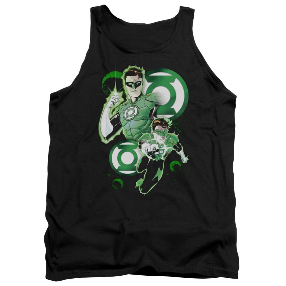 Justice League Of America GL In Action Men's 18/1 Cotton Tank Top