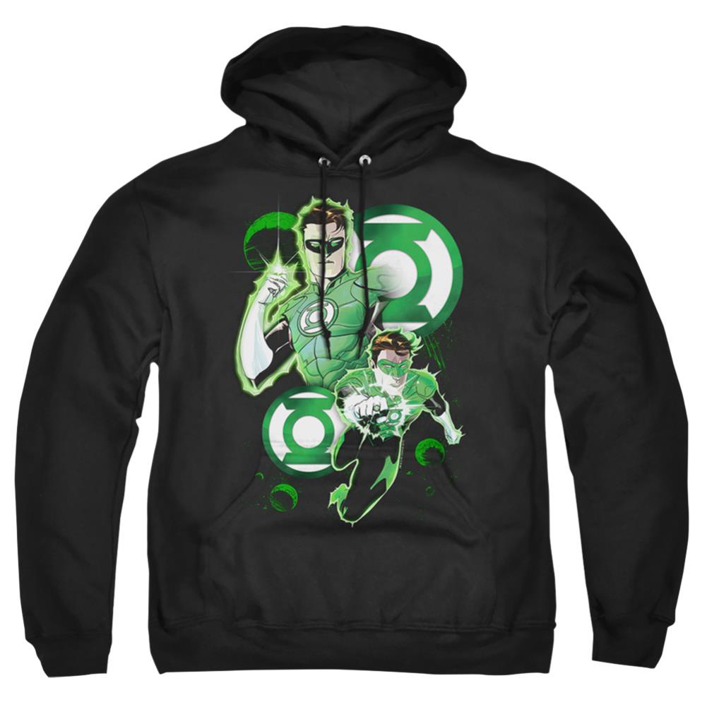 Justice League Of America GL In Action Men's Pull-Over 75 25 Poly Hoodie