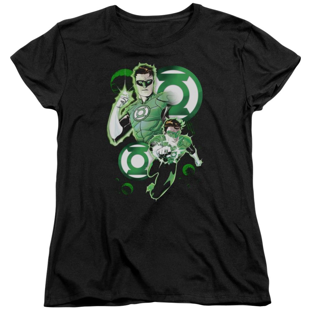 Justice League Of America GL In Action Women's 18/1 Cotton Short-Sleeve T-Shirt