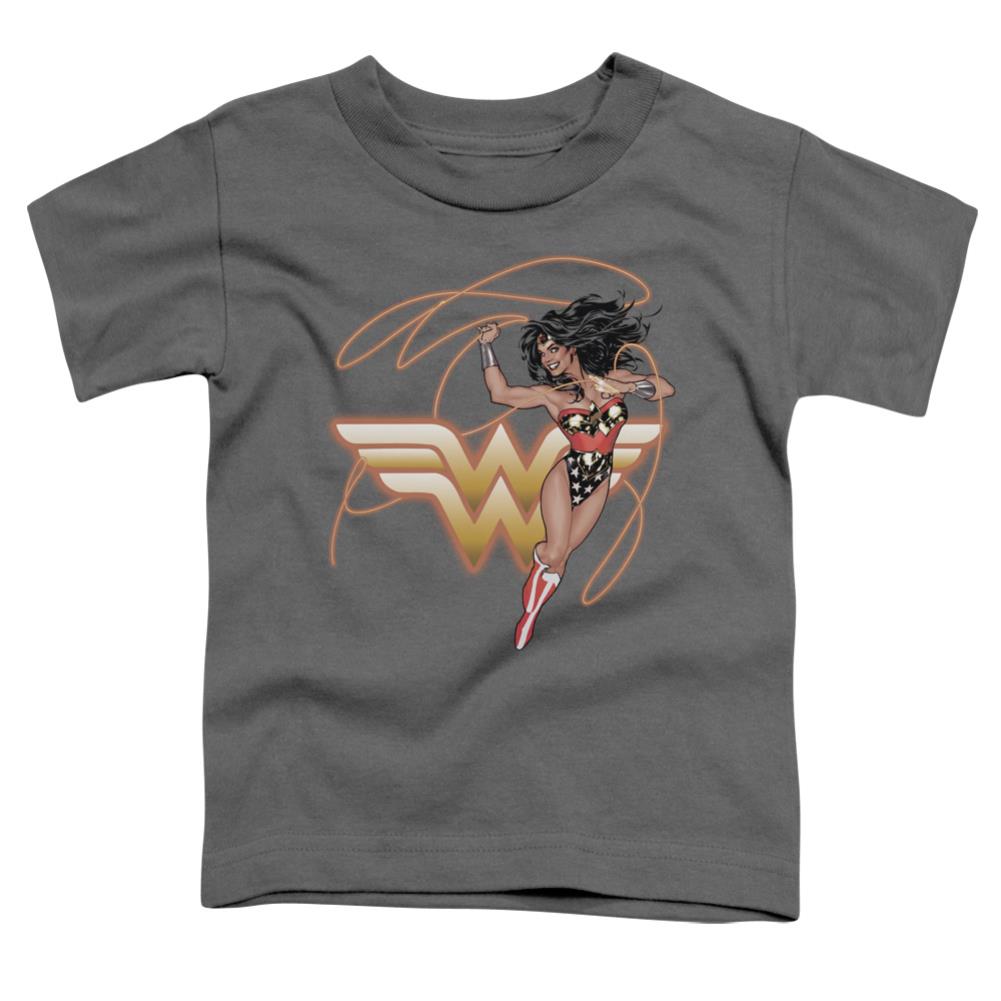 Justice League Of America Glowing Lasso Toddler 18/1 Cotton Short-Sleeve T-Shirt