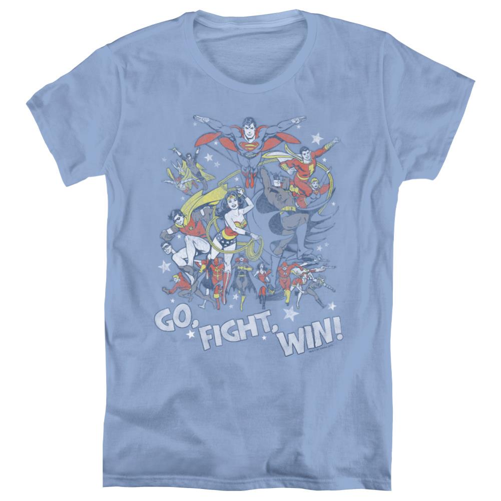 Justice League Of America  Go Fight Win Women's 18/1 Cotton Short-Sleeve T-Shirt