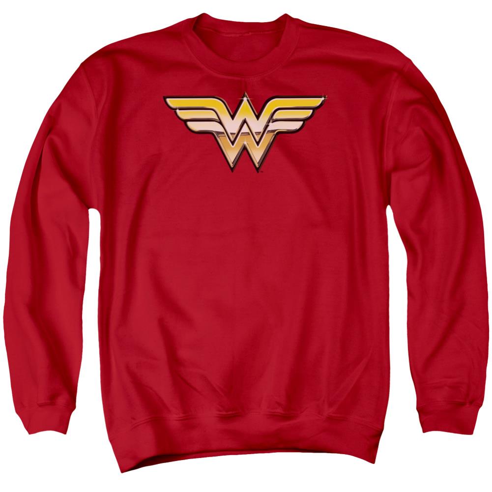 Justice League Of America Golden Men's Crewneck 50 50 Poly Long-Sleeve T-Shirt