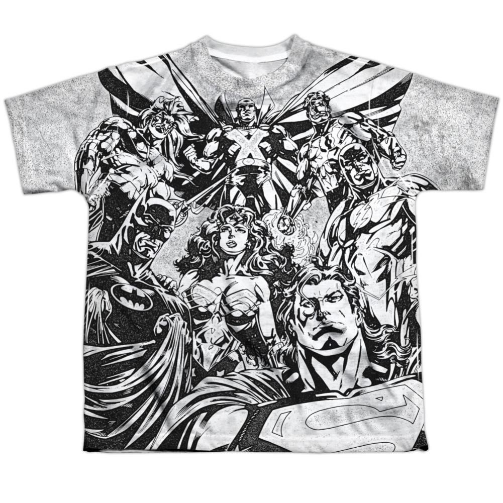 Justice League Of America Graphic Gathering Youth Regular Fit Poly Short-Sleeve T-Shirt