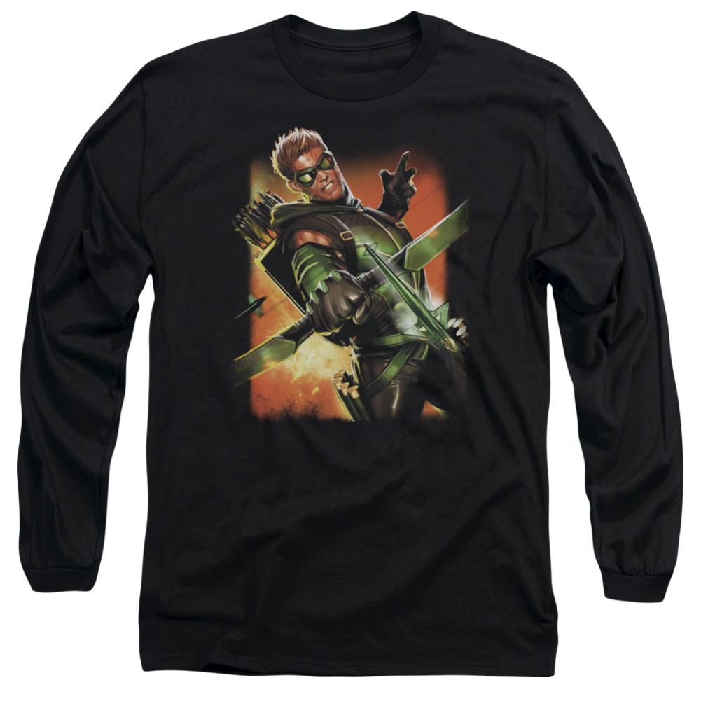 Justice League Of America Green Arrow #1 Men's 18/1 Cotton Long-Sleeve T-Shirt