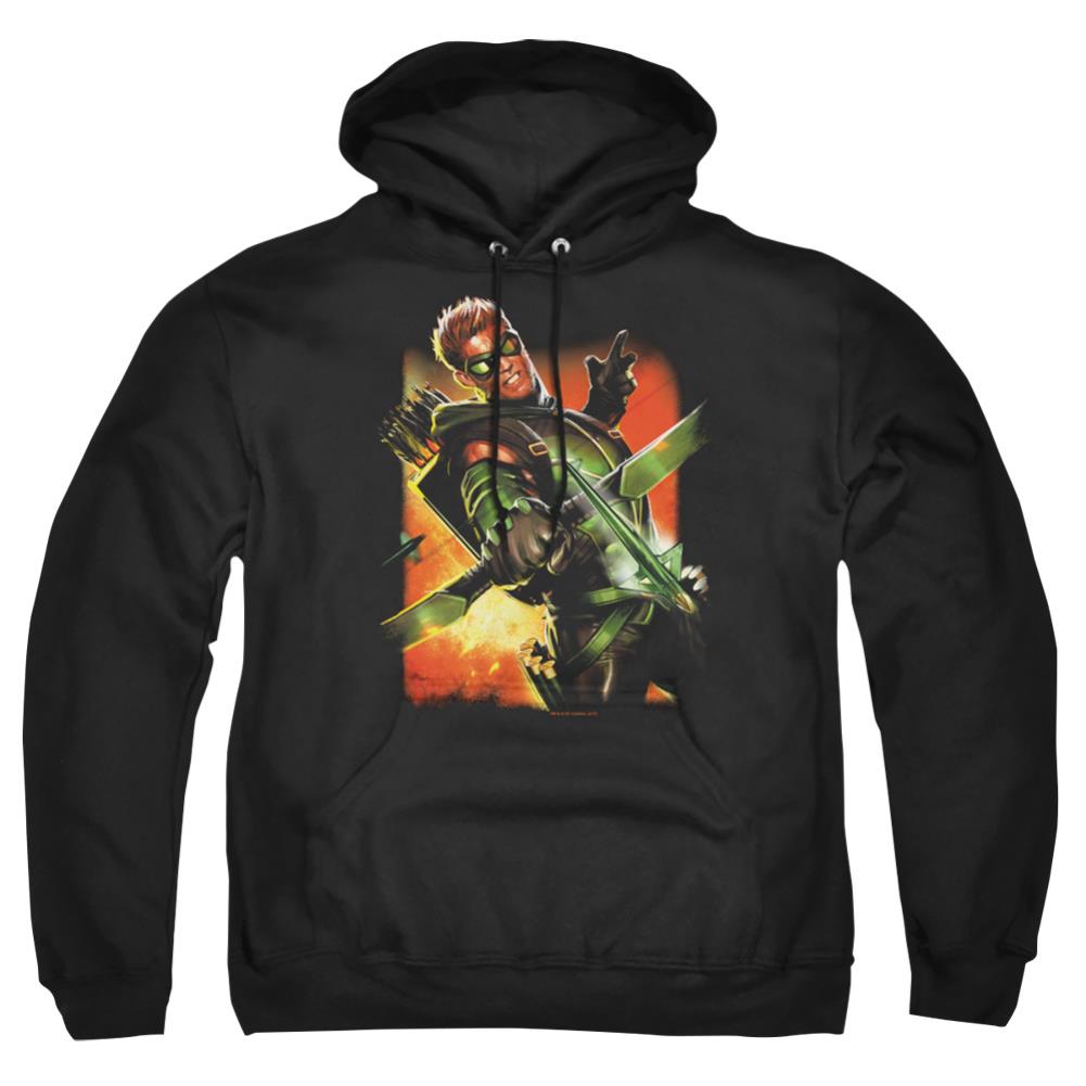 Justice League Of America Green Arrow #1 Men's Pull-Over 75 25 Poly Hoodie