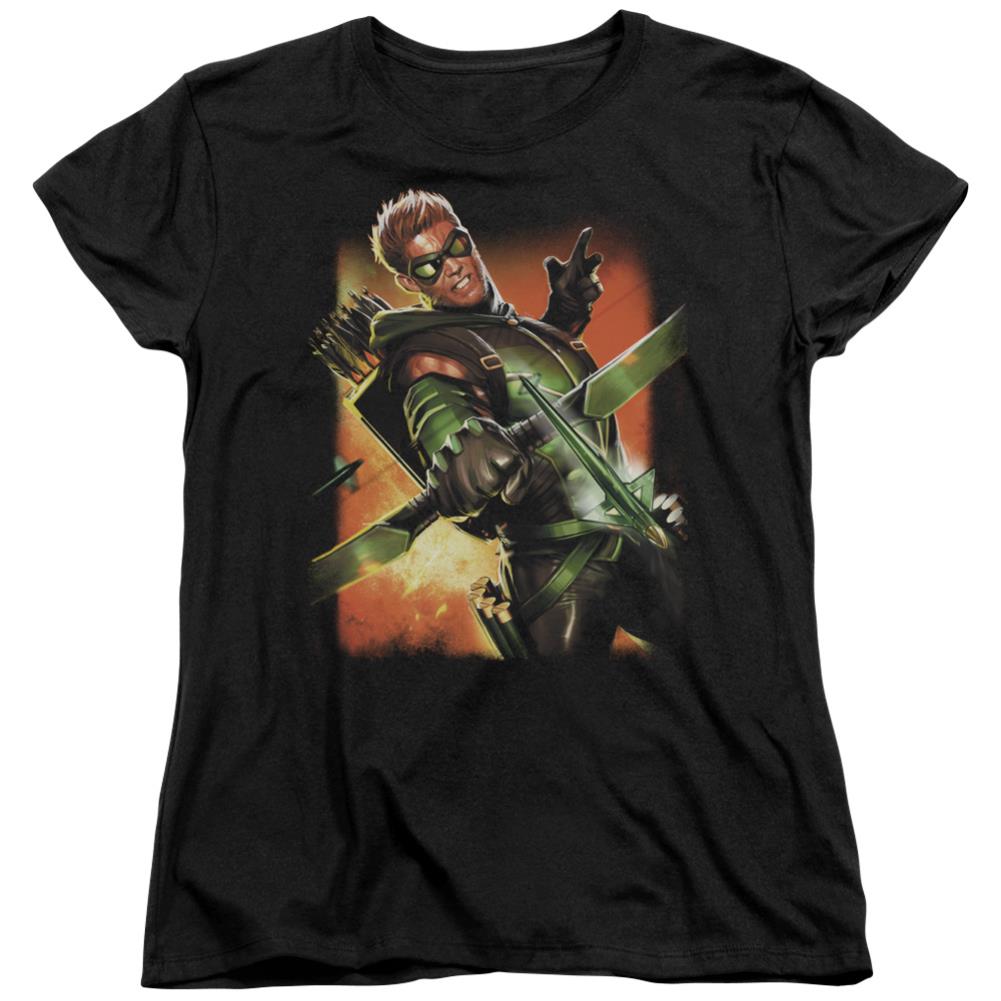 Justice League Of America Green Arrow #1 Women's 18/1 Cotton Short-Sleeve T-Shirt