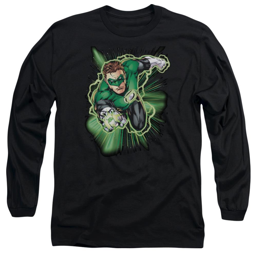 Justice League Of America Green Lantern Energy Men's 18/1 Cotton Long-Sleeve T-Shirt