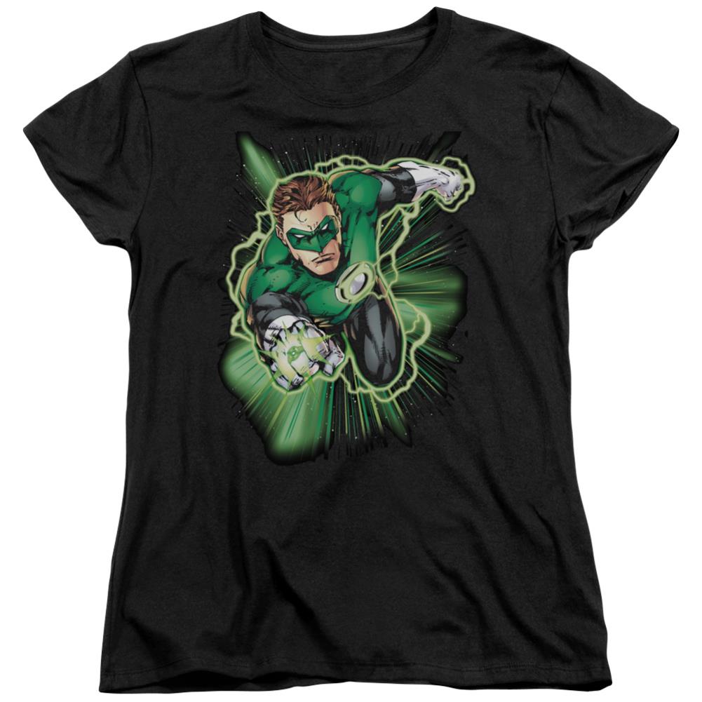 Justice League Of America Green Lantern Energy Women's 18/1 Cotton Short-Sleeve T-Shirt