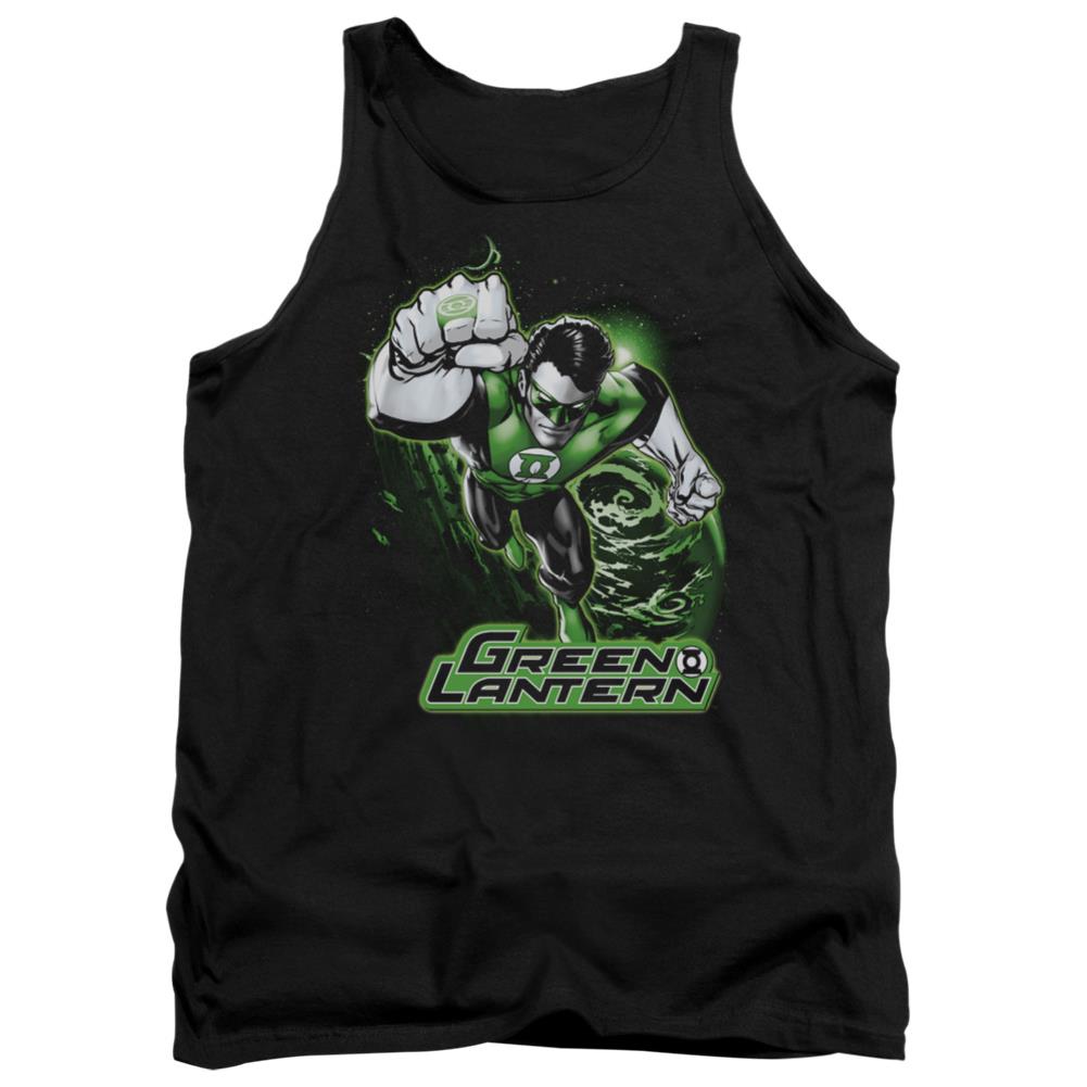 Justice League Of America Green Lantern Green And Gray Men's 18/1 Cotton Tank Top