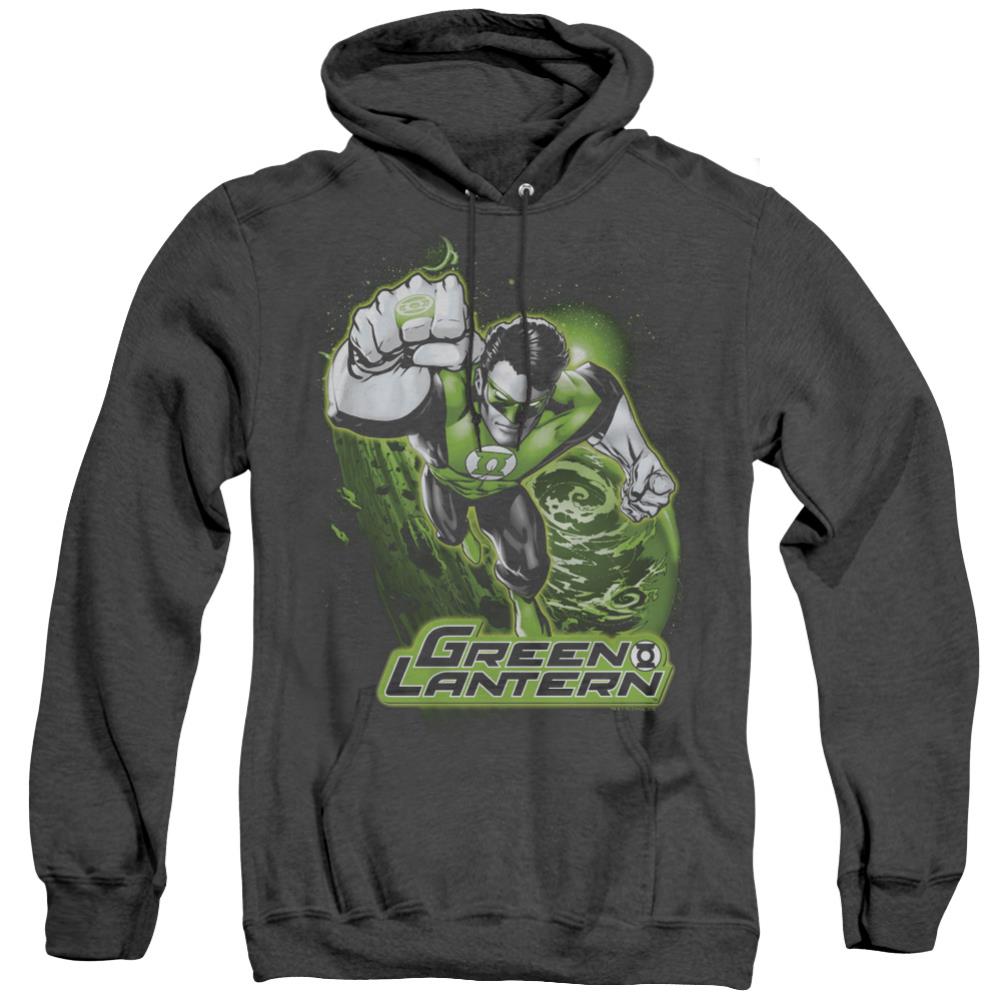 Justice League Of America Green Lantern Green And Gray Men's Pull-Over Hoodie