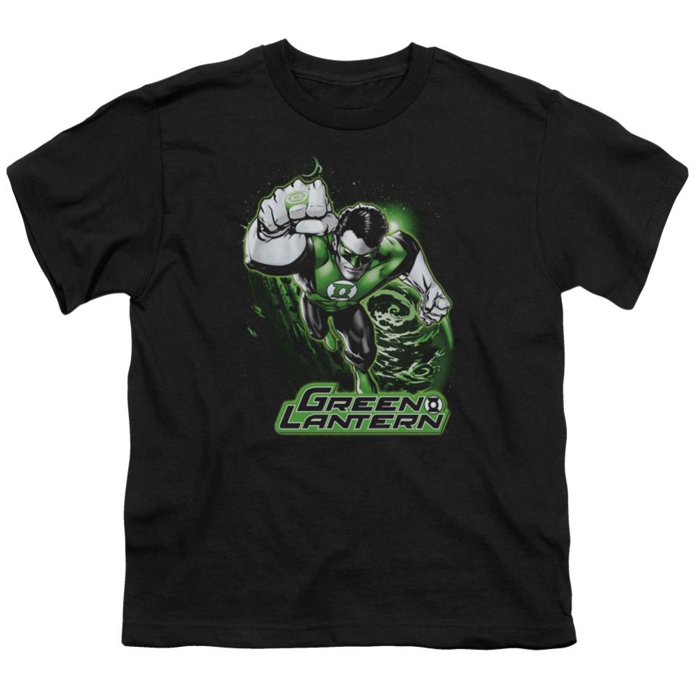 Justice League Of America Green Lantern Green And Gray Youth 18/1 100% Cotton Short-Sleeve T-Shirt
