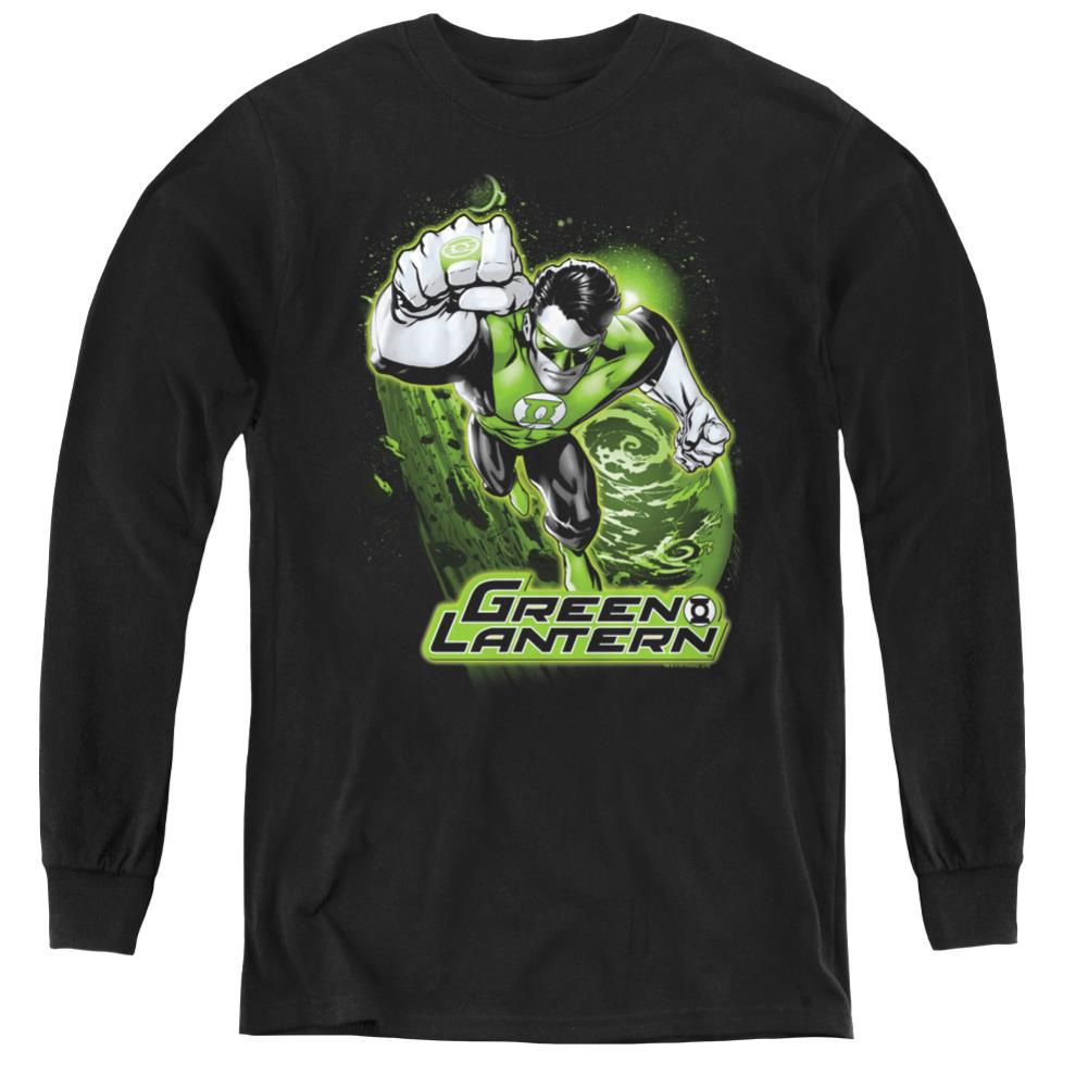 Justice League Of America Green Lantern Green And Gray Youth Long-Sleeve T-Shirt
