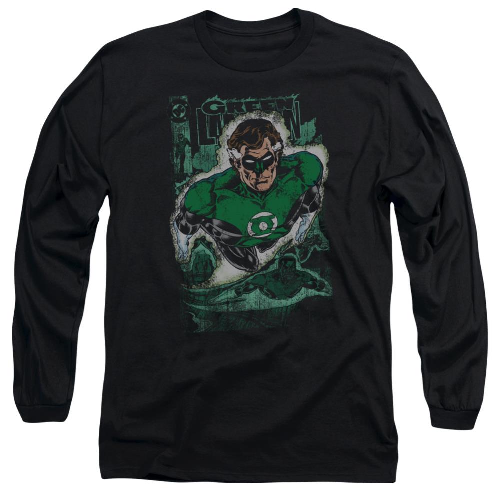 Justice League Of America Green Lantern #1 Distress Men's 18/1 Cotton Long-Sleeve T-Shirt