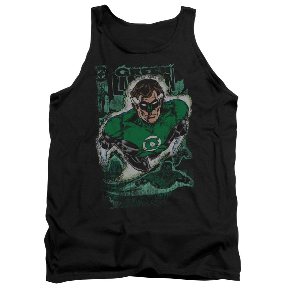 Justice League Of America Green Lantern #1 Distress Men's 18/1 Cotton Tank Top