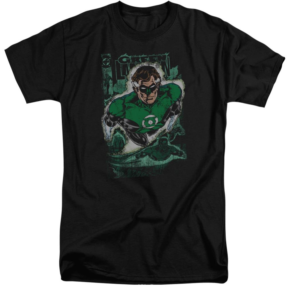 Justice League Of America Green Lantern #1 Distress Men's 18/1 Tall Cotton Short-Sleeve T-Shirt